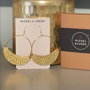 Never worn!  Nickel & Suede Hammered Gold Asters